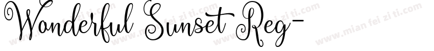 Wonderful Sunset Reg字体转换